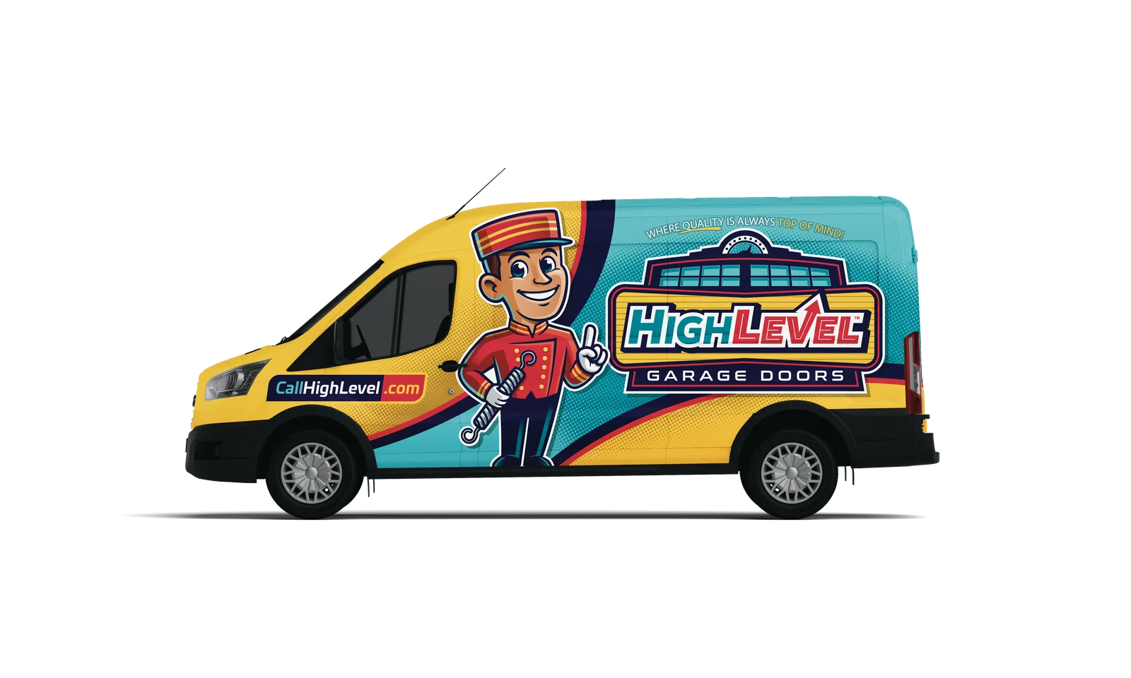 HighLevel Garage Doors service van
